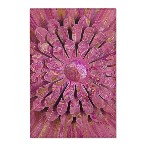 Pink flower area rug