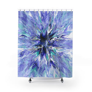 Lavender abstract art shower curtain