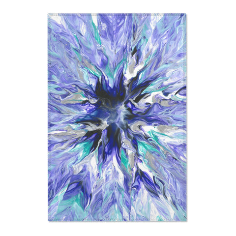 Lavender abstract art area rug