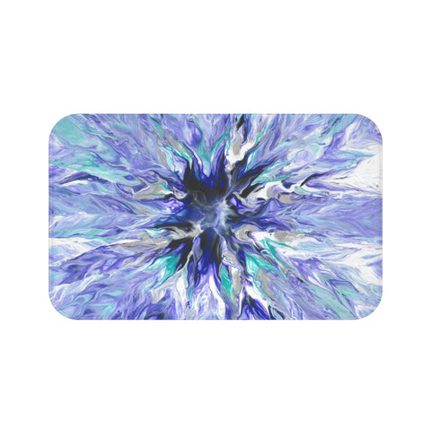 Lavender abstract art bath mat