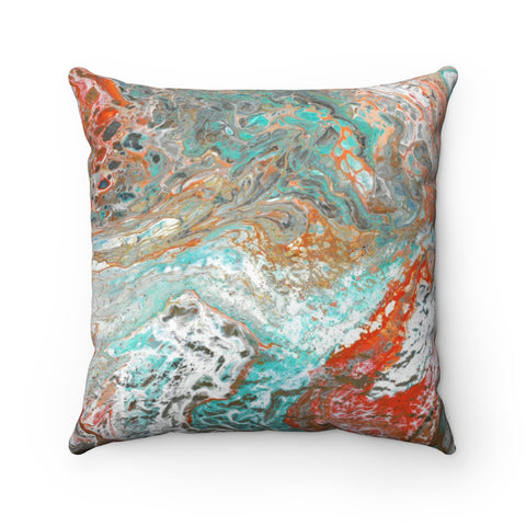 Whitewater abstract art pillow
