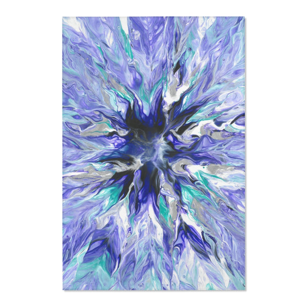 Lavender abstract art area rug