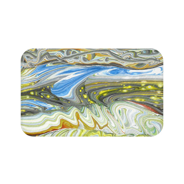 Spring storm abstract art bath mat