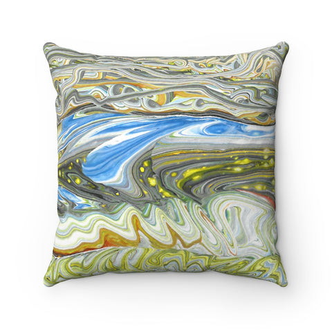 Spring storm abstract art pillow